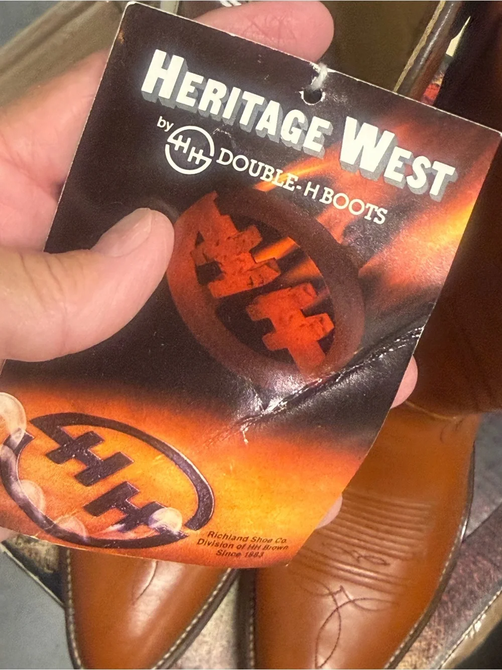 Heritage West vintage 10 cowboy boots size 8E new in box 3100